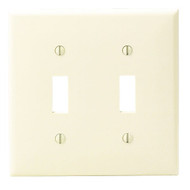 Leviton 2-Gang Thermoplastic Nylon Toggle Switch Wall Plate  Ivory