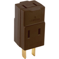 Leviton Brown 15A 3-Outlet Cube Tap