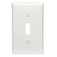 Leviton 1-Gang Thermoplastic Nylon Toggle Switch Wall Plate  White