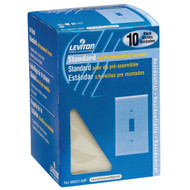 Leviton 1-Gang Plastic Toggle Switch Wall Plate  Ivory (10-Pack)