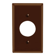 Leviton 1-Gang Smooth Plastic Single Outlet Wall Plate  Brown