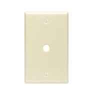 Leviton 1-Gang Plastic Ivory Telephone/Cable Wall Plate with 0.312 In. Hole