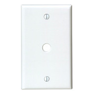 Leviton 1-Gang Plastic White Telephone/Cable Wall Plate with 0.312 In. Hole