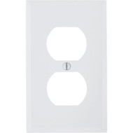 Leviton Commercial Grade 1-Gang Thermoplastic Outlet Wall Plate  White