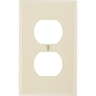 Leviton Commercial Grade 1-Gang Thermoplastic Outlet Wall Plate  Ivory