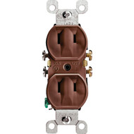 Leviton 15A Brown Residential Grade 1-15R Duplex Outlet