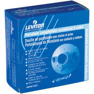 Leviton White Porcelain Incandescent Lampholder with Grounded Outlet