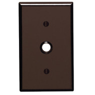 Leviton 1-Gang Thermoset Plastic Brown Telephone/Cable Wall Plate with 0.406 In. to 0.625 In. Hole