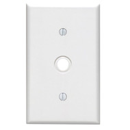 Leviton 1-Gang Thermoset Plastic White Telephone/Cable Wall Plate with 0.406 In. to 0.625 In. Hole