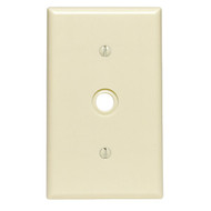 Leviton 1-Gang Thermoset Plastic Ivory Telephone/Cable Wall Plate with 0.406 In. to 0.625 In. Hole