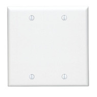 Leviton 2-Gang Standard Thermoset Blank Wall Plate  White