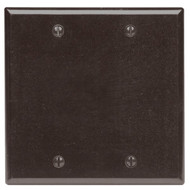 Leviton 2-Gang Standard Thermoset Blank Wall Plate  Brown