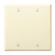 Leviton 2-Gang Standard Thermoset Blank Wall Plate  Ivory