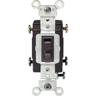 Leviton Toggle Brown 20A Grounded Quiet Double Pole Switch