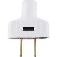 Leviton 15A 125V 2-Wire 2-Pole Vinyl Cord Plug  White