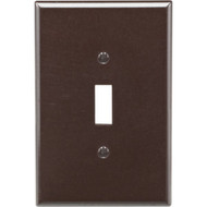 Leviton 1-Gang Plastic Oversized Toggle Switch Wall Plate  Brown