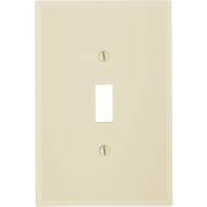 Leviton 1-Gang Plastic Oversized Toggle Switch Wall Plate  Ivory