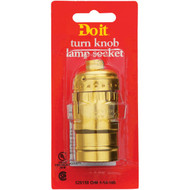 Do it Turn-Knob Medium Base Brass Lamp Socket