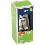 Leviton Commercial Grade 15 Amp Toggle Single Pole Switch  Ivory