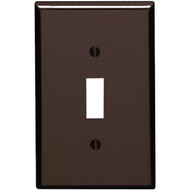 Leviton 1-Gang Smooth Plastic Mid-Way Toggle Switch Wall Plate  Brown