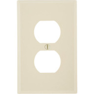 Leviton Mid-Way 1-Gang Smooth Plastic Outlet Wall Plate  Ivory