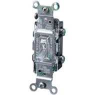 Leviton Residential Grade 15 Amp Toggle Single Pole Switch  Clear
