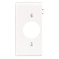 Leviton Single End Sectional 1-Gang Plastic Outlet Wall Plate  White