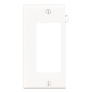 Leviton 1-Gang Plastic Sectional Rocker Decorator Wall Plate End Panel  White