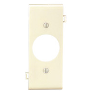 Leviton Single Center Sectional 1-Gang Plastic Outlet Wall Plate  Ivory
