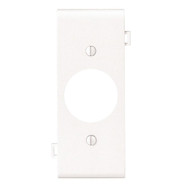 Leviton Single Center Sectional 1-Gang Plastic Outlet Wall Plate  White