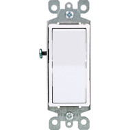 Leviton Decora Residential Grade 15 Amp Rocker Single Pole Switch  White