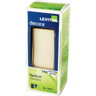 Leviton Decora Residential Grade 15 Amp Rocker Single Pole Switch  Ivory