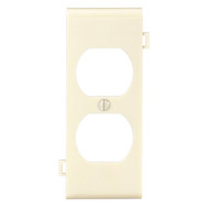 Leviton Duplex Center Sectional 1-Gang Plastic Outlet Wall Plate  Ivory