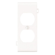 Leviton Duplex Center Sectional 1-Gang Plastic Outlet Wall Plate  White