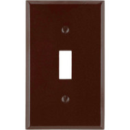Leviton 1-Gang Plastic Toggle Switch Wall Plate  Brown