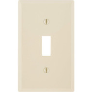 Leviton 1-Gang Plastic Toggle Switch Wall Plate  Ivory