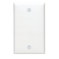 Leviton 1-Gang Standard Nylon Blank Wall Plate  White