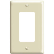 Leviton Mid-Way 1-Gang Smooth Plastic Rocker Decorator Wall Plate  Ivory