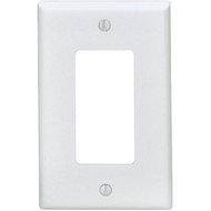 Leviton Mid-Way 1-Gang Smooth Plastic Rocker Decorator Wall Plate  White