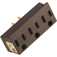 Leviton Brown 15A 3-Outlet Tap