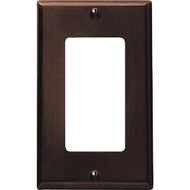 Leviton Decora 1-Gang Smooth Plastic Rocker Decorator Wall Plate  Brown