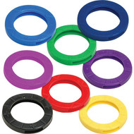 Lucky Line Vinyl Medium Size Key Identifier Ring  Assorted Colors (4-Pack)
