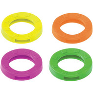 Lucky Line Vinyl Medium Size Key Identifier Ring  Assorted Neon Colors (200-Pack)