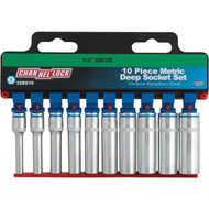 Channellock Metric 1/4 In. Drive 6-Point Deep Socket Set (10-Piece)