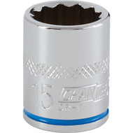 Channellock 3/8 In. Drive 15 mm 12-Point Shallow Metric Socket