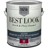 Best Look 1 Gal. Tile Red Polyurethane Gloss Porch & Floor Enamel
