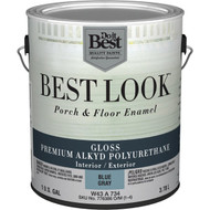 Best Look 1 Gal. Blue Gray Polyurethane Gloss Porch & Floor Enamel