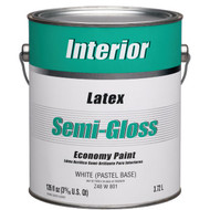 Economy Latex Semi-Gloss Interior Wall Paint  White-Pastel Base  1 Gal.