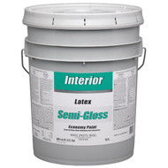 Economy Latex Semi-Gloss Interior Wall Paint  White-Pastel Base  5 Gal.