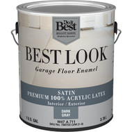 Best Look Latex Interior/Exterior Garage Floor Enamel  1 Gal.  Dark Gray